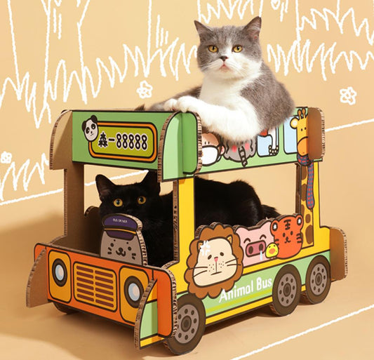 Animal Bus Green Cat Scratching Board-1