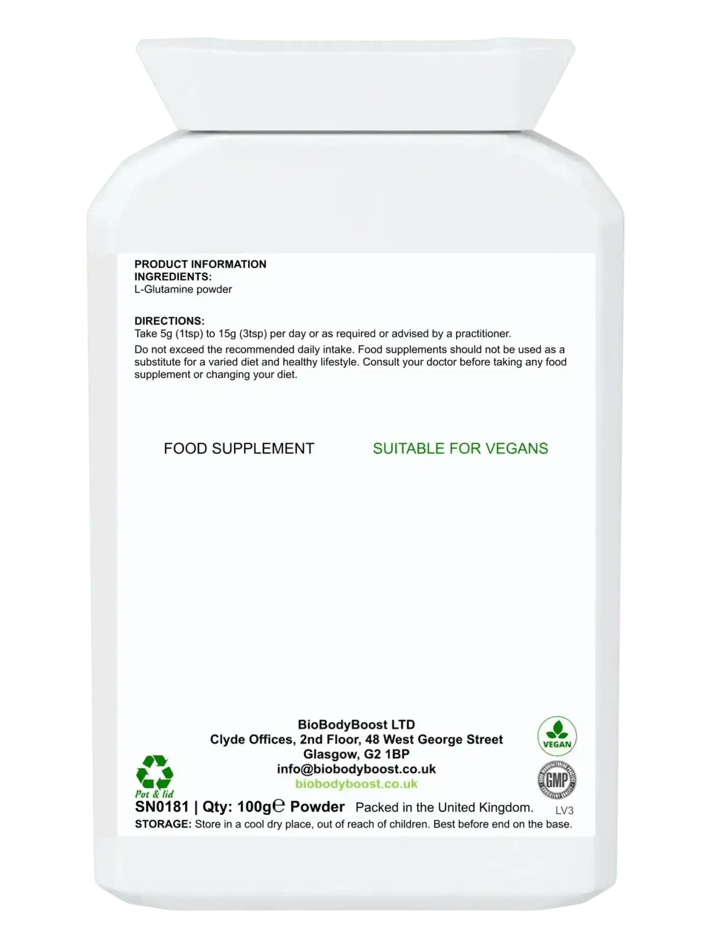 L-Glutamine Boost - Amino Acid Powder