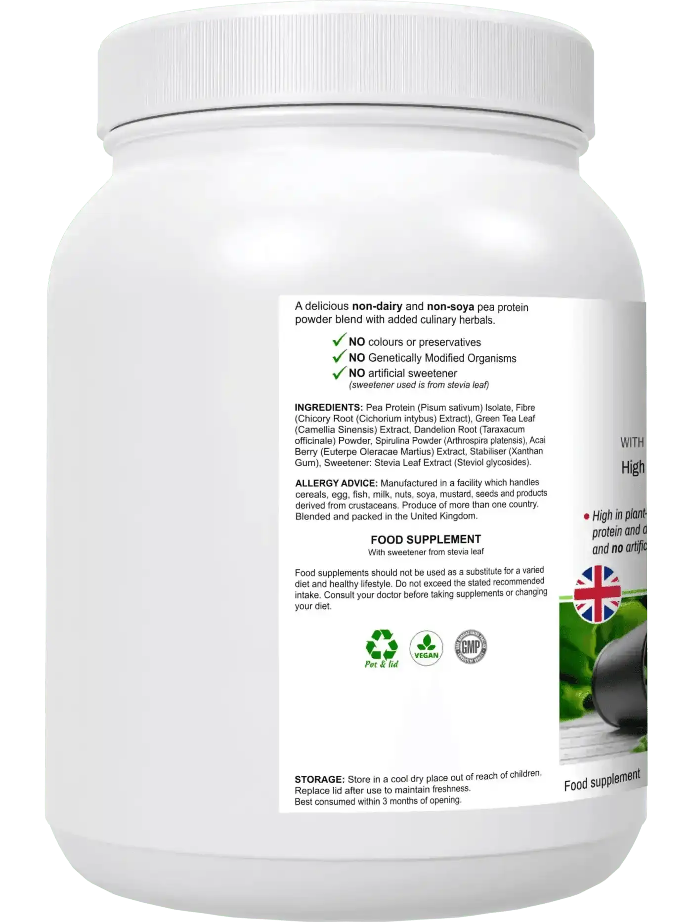 High Protein Vegan Pea Protein Powder