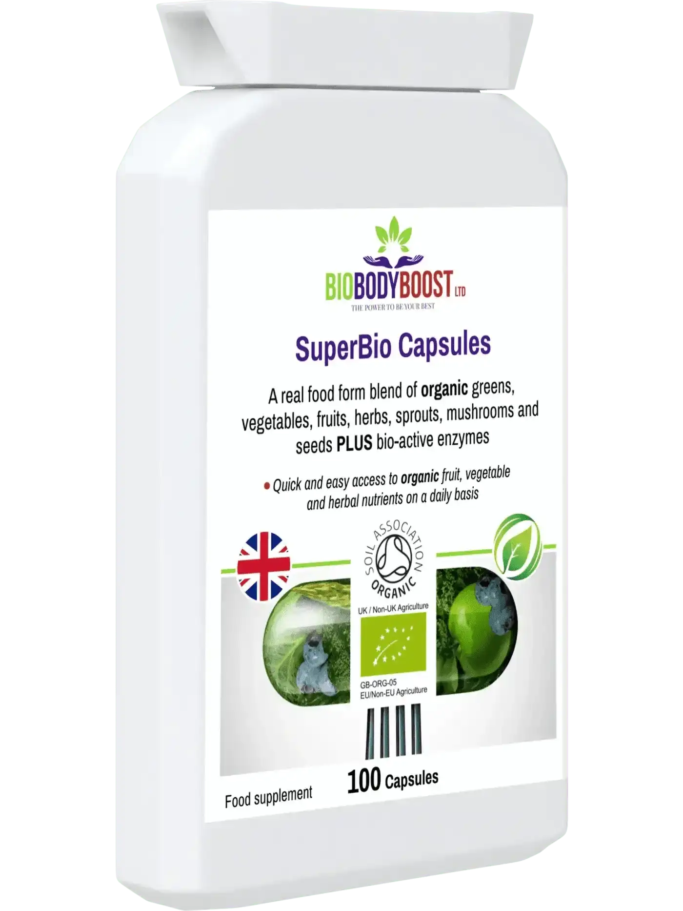 BioBodyBoost Organic Food Form Greens Supplements