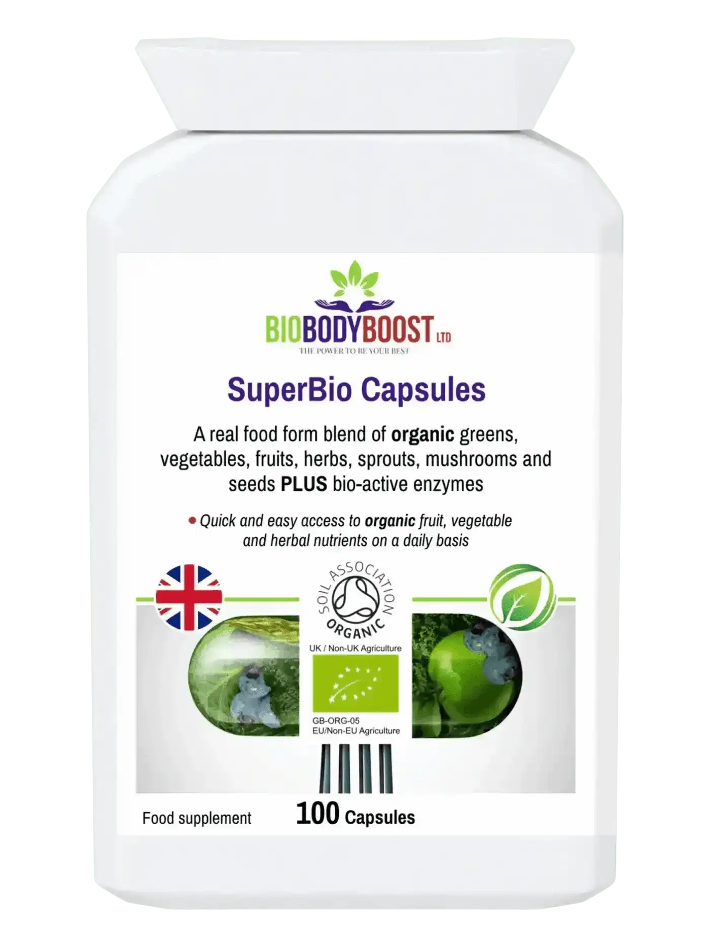 BioBodyBoost Organic Food Form Greens Supplements