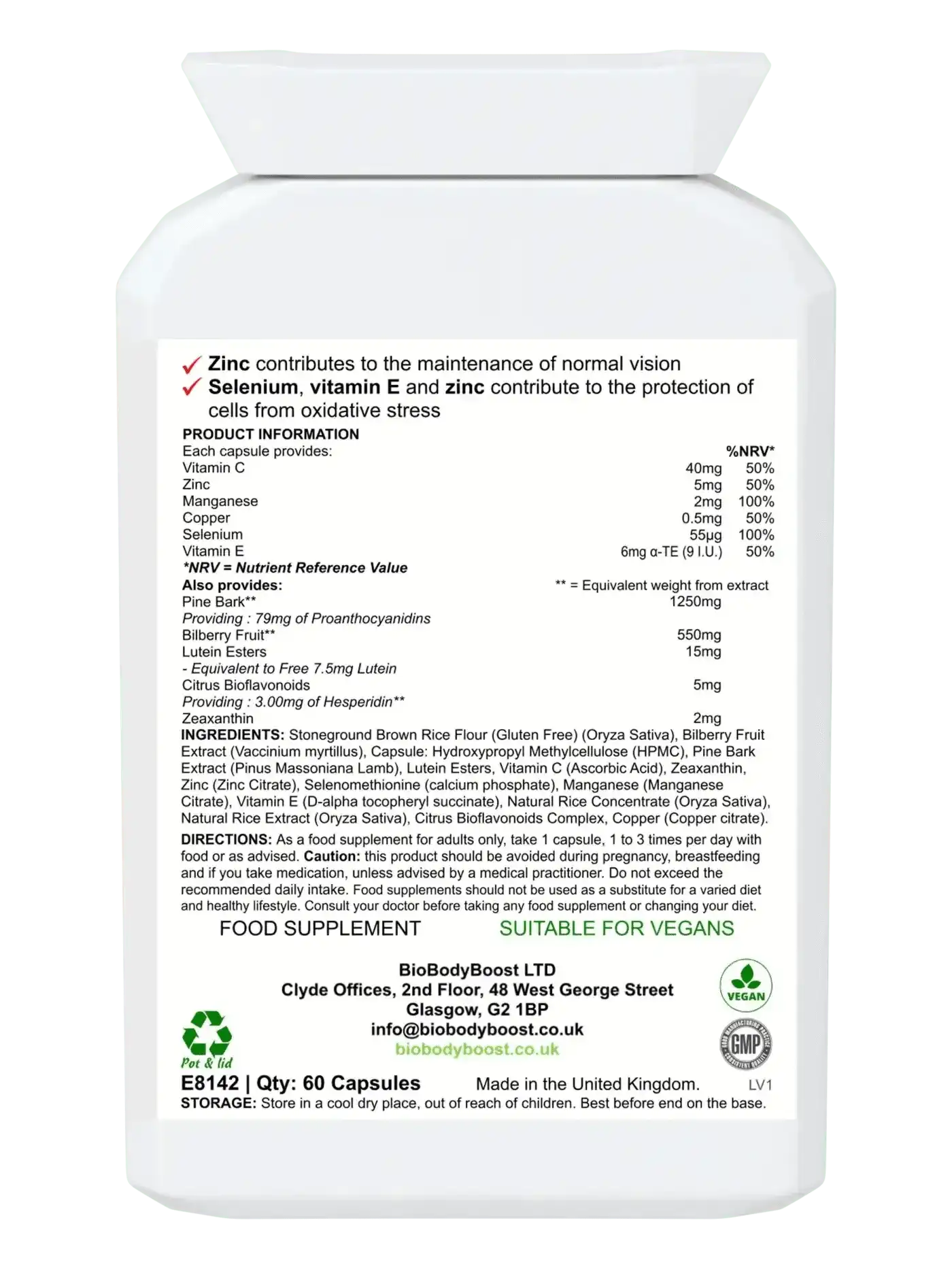Suplemento Natural para la Salud Visual - BioEyeNourish