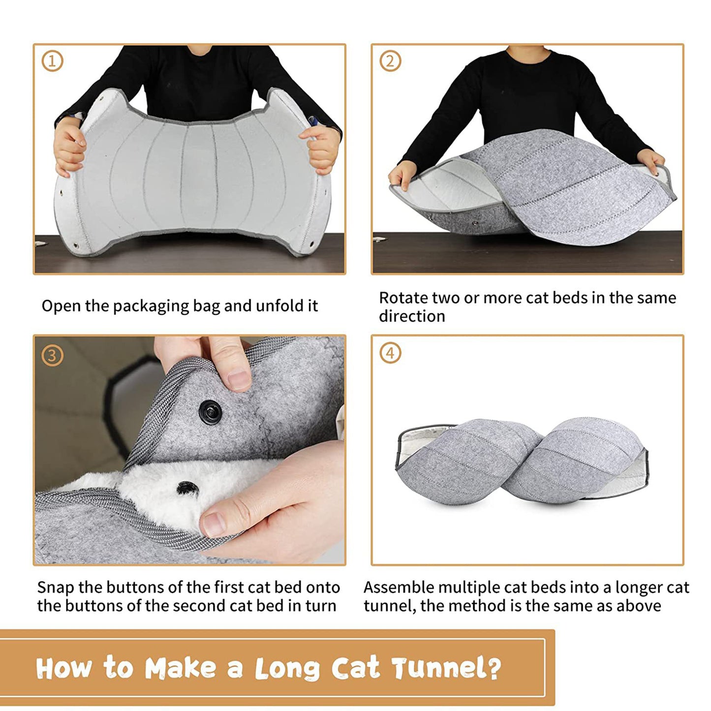 Túnel Plegable Interactivo para Gatos – Diversión y Relax en un Solo Accesorio