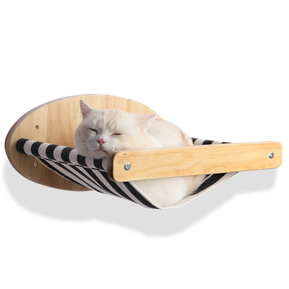 Rascador de Pared de Madera Maciza y Sisal para Gatos – Juguete Multifuncional