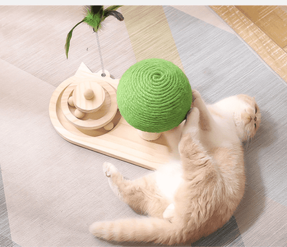 Árbol Rascador Interactivo con Bolas de Sisal – Mueble para Gato