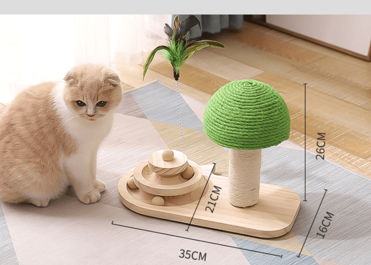 Árbol Rascador Interactivo con Bolas de Sisal – Mueble para Gato
