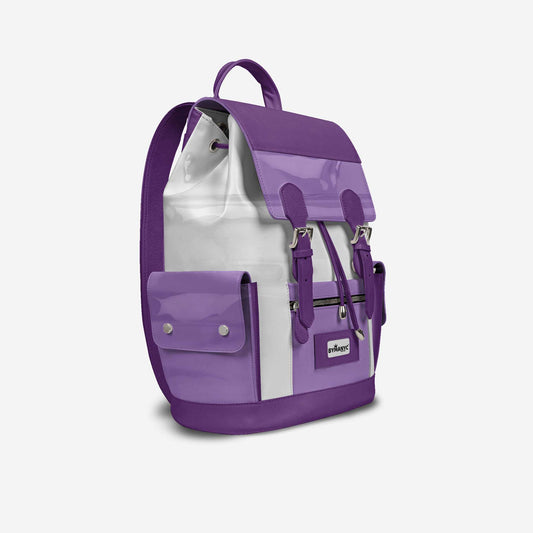 Violet & White Couture Eco Backpack – BYMANYC ® New York (Handmade in Italy)-1