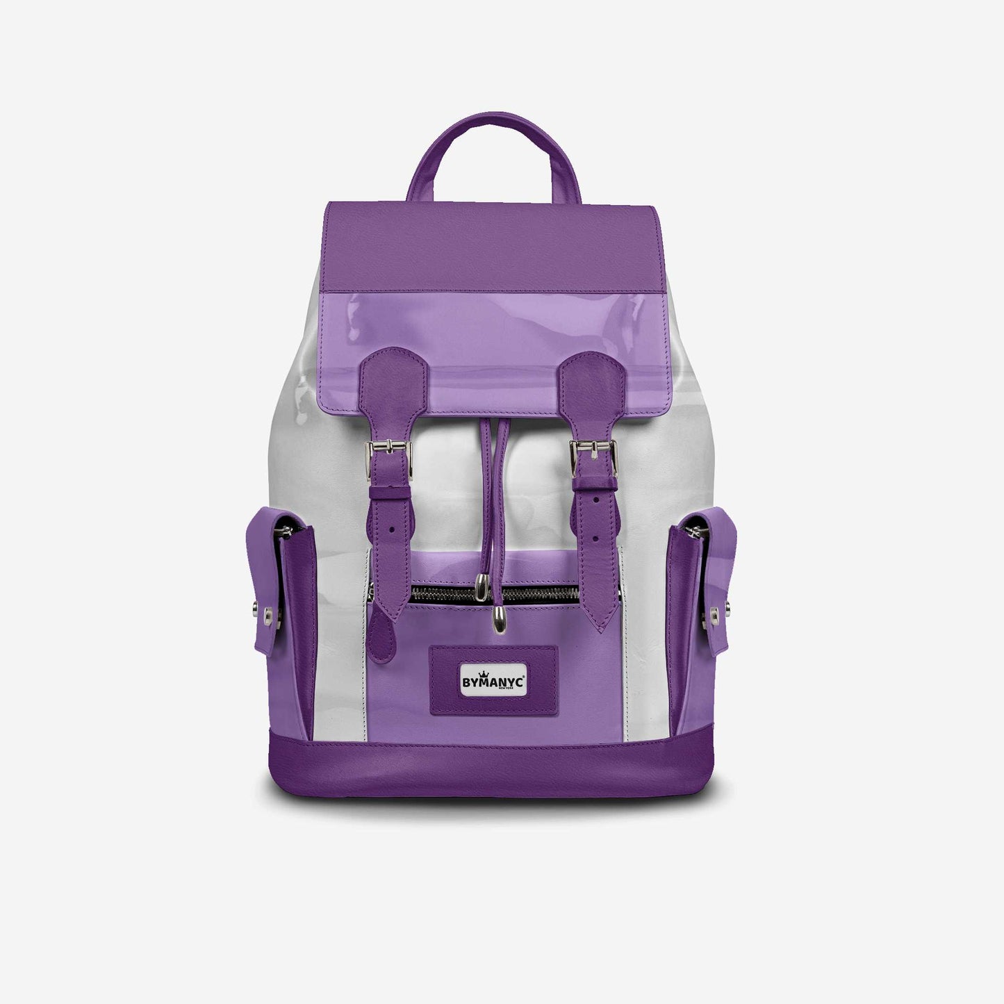 Violet & White Couture Eco Backpack – BYMANYC ® New York (Handmade in Italy)-0