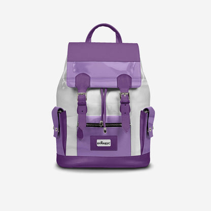 Violet & White Couture Eco Backpack – BYMANYC ® New York (Handmade in Italy)-0
