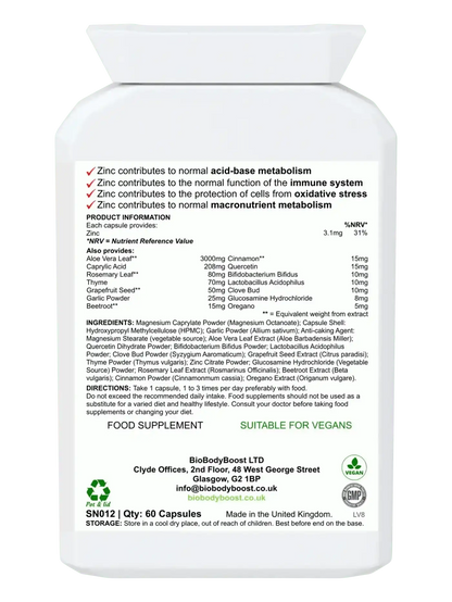 CapryBio - Antifungal Caprylic Acid Capsules for Digestive Health