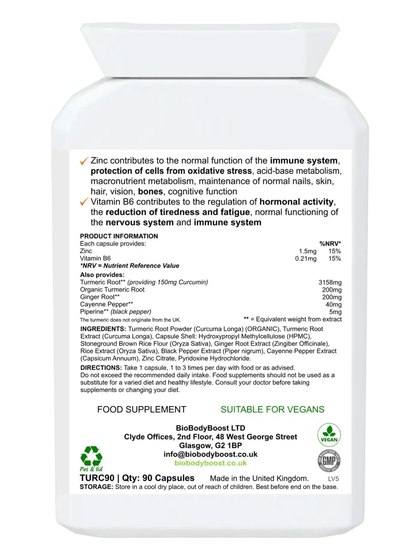 CurcuminBoost – Organic Turmeric Curcumin Ginger Blend