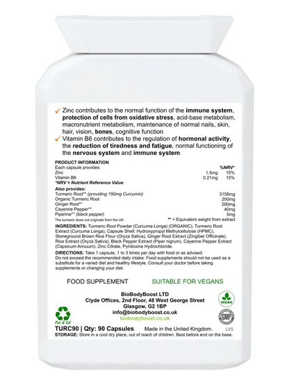 CurcuminBoost – Organic Turmeric Curcumin Ginger Blend