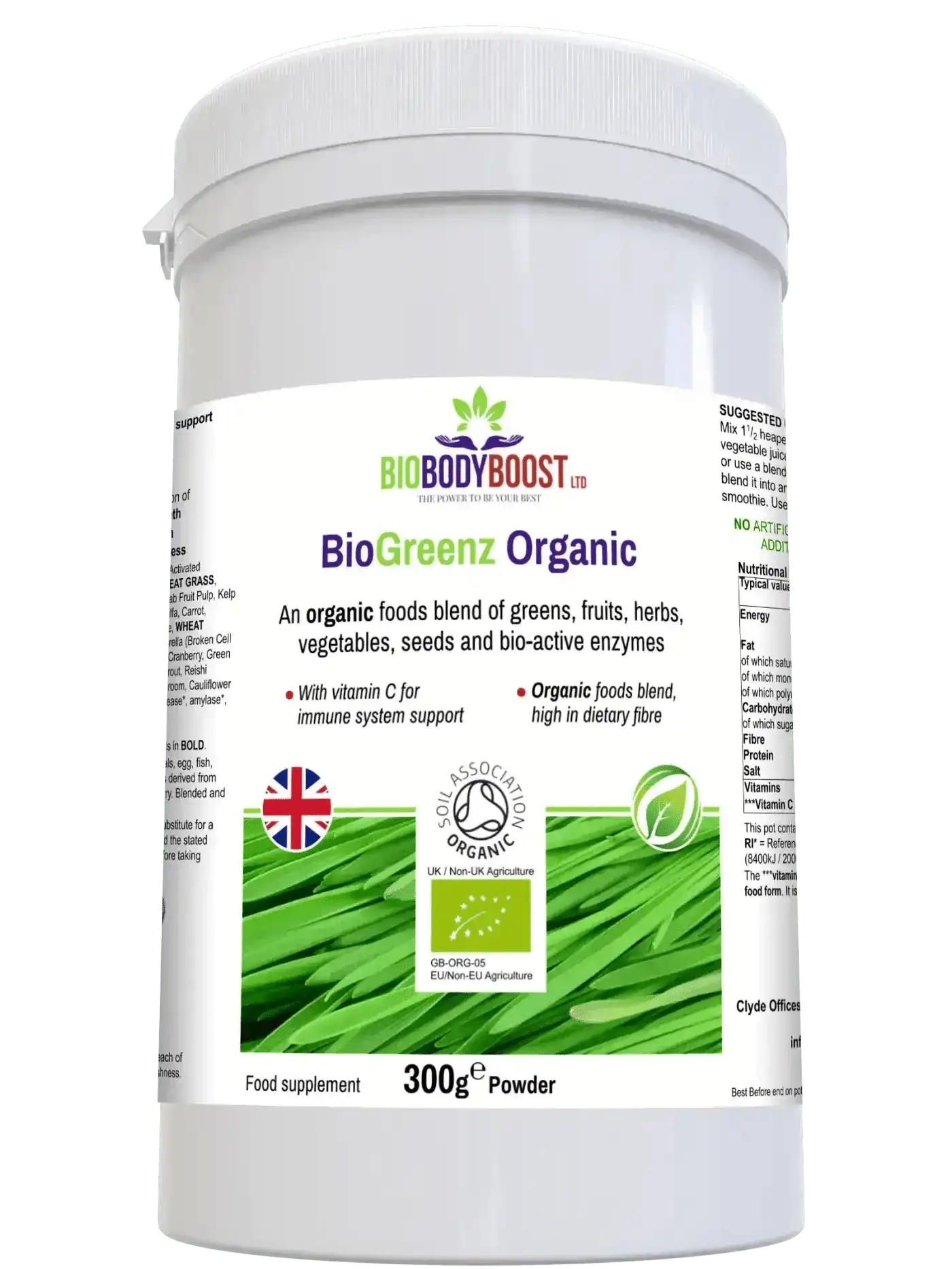 Batido Verde Orgánico Sustitutivo de Comida - Vegano
