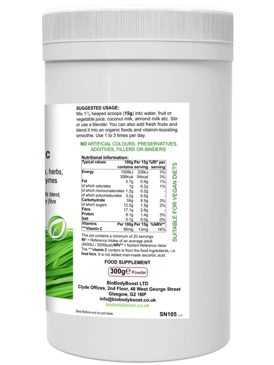 Batido Verde Orgánico Sustitutivo de Comida - Vegano