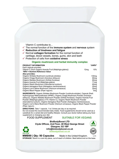 Bio Mushroom Boost - Organic Mushrooms Immunity Blend