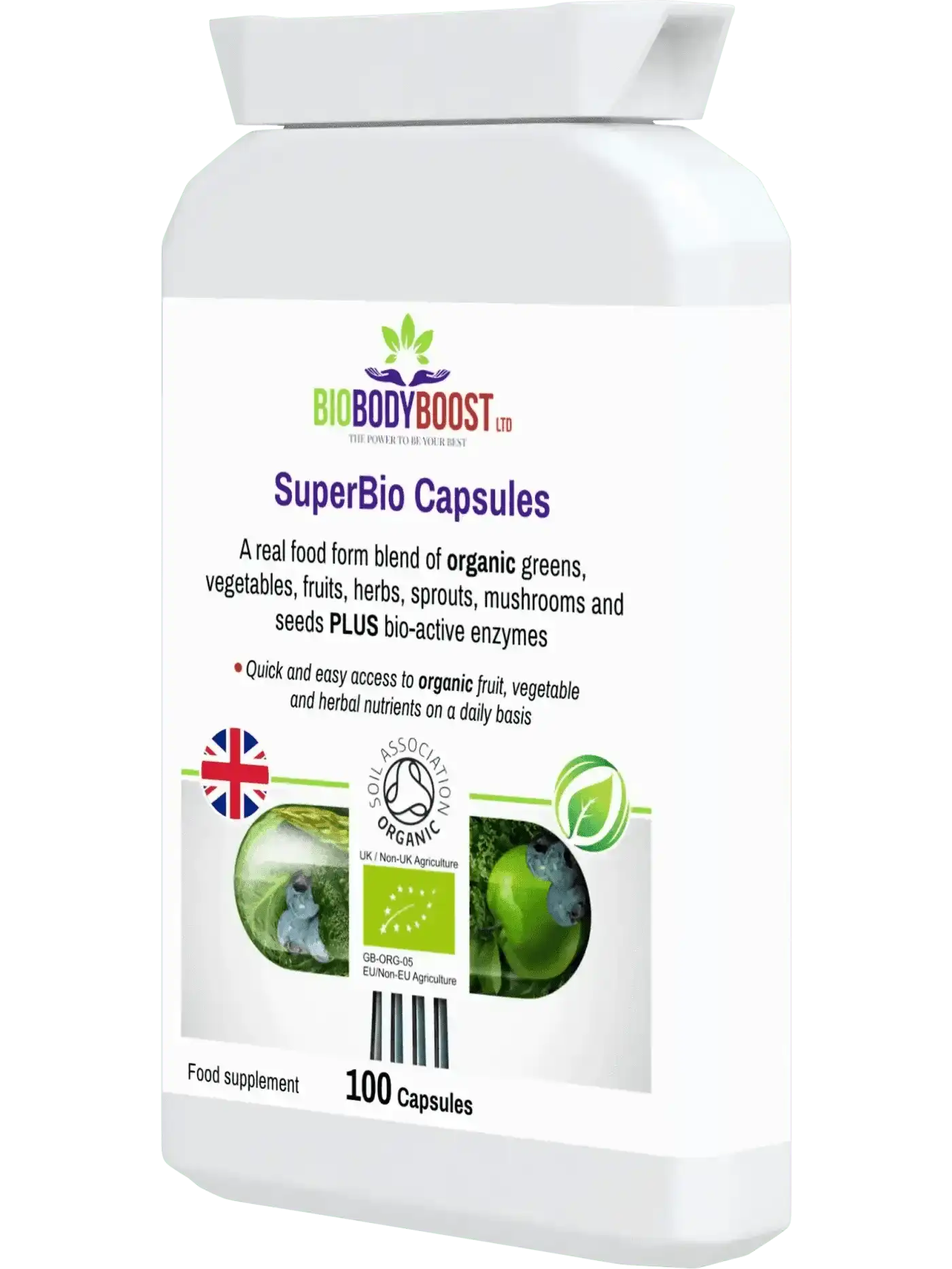 BioBodyBoost Organic Food Form Greens Supplements