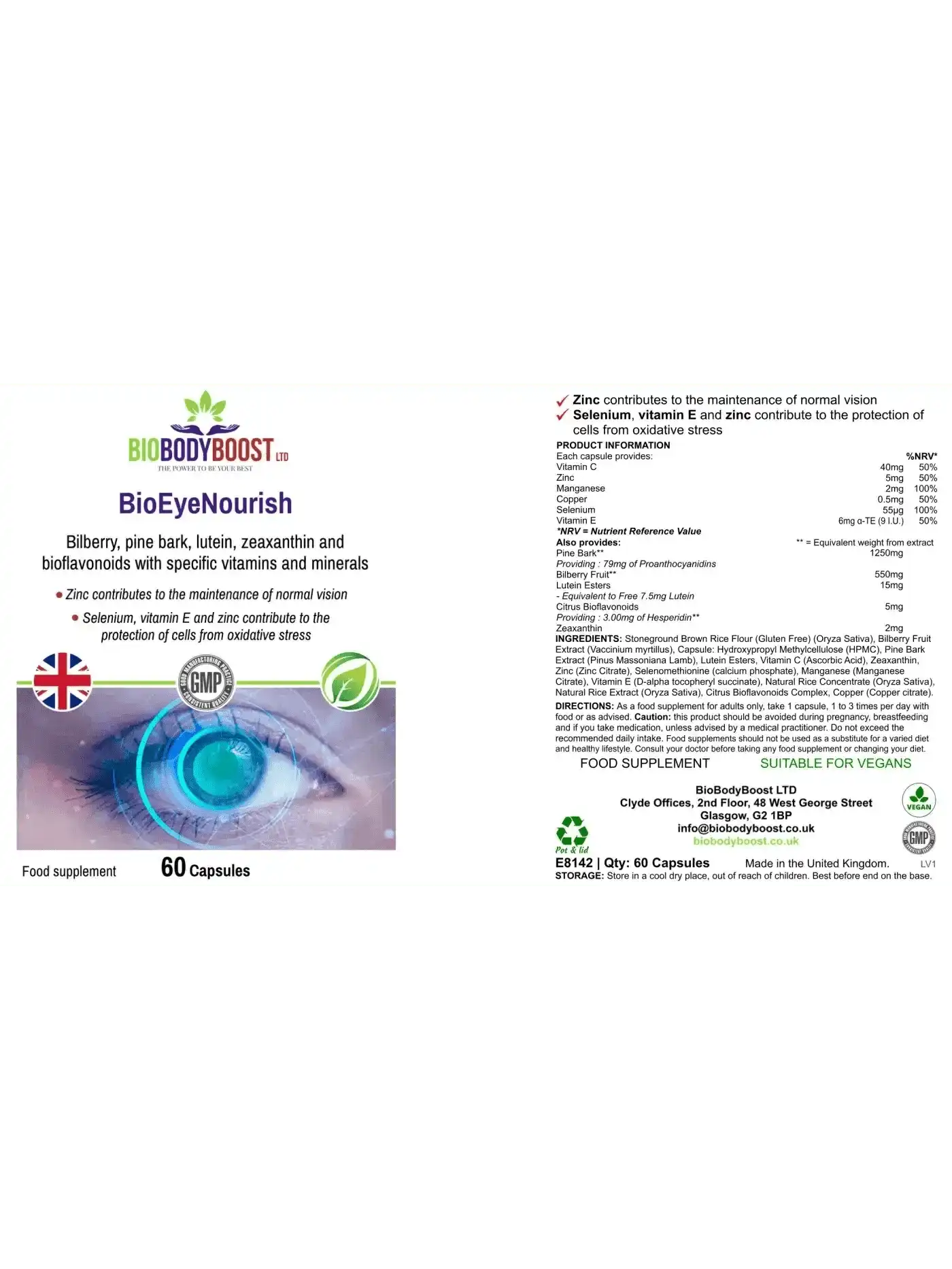 Suplemento Natural para la Salud Visual - BioEyeNourish