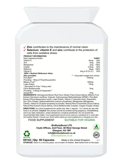 Suplemento Natural para la Salud Visual - BioEyeNourish
