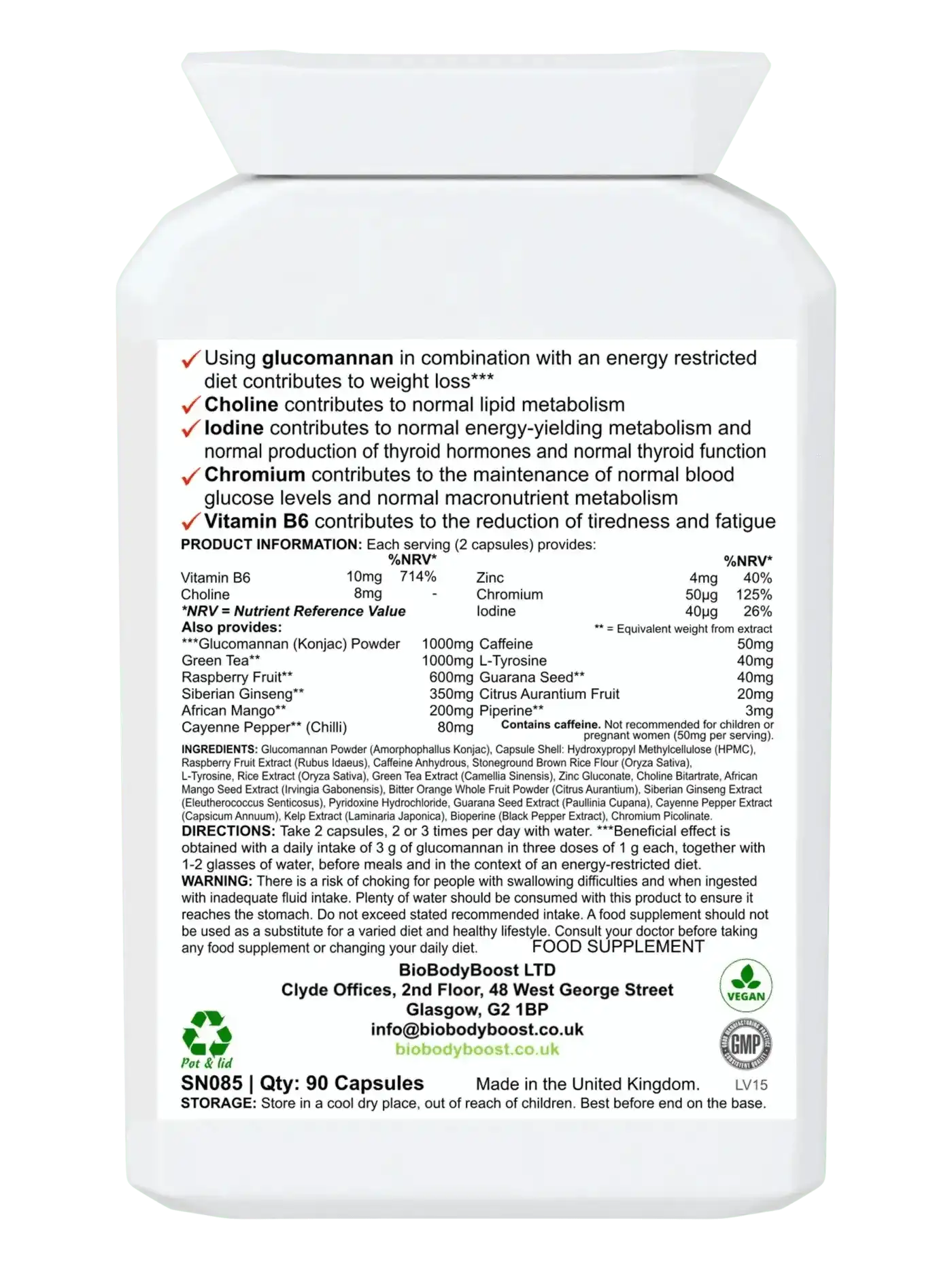 BioBodyBoost Natural Appetite Suppressant Supplement - BioBurn